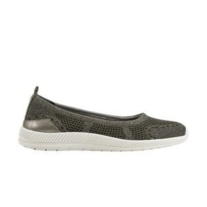 Easy Spirit Putting on the Glitz Slip On Shoes Size 6.5 Wide NEW GREY METALLIC